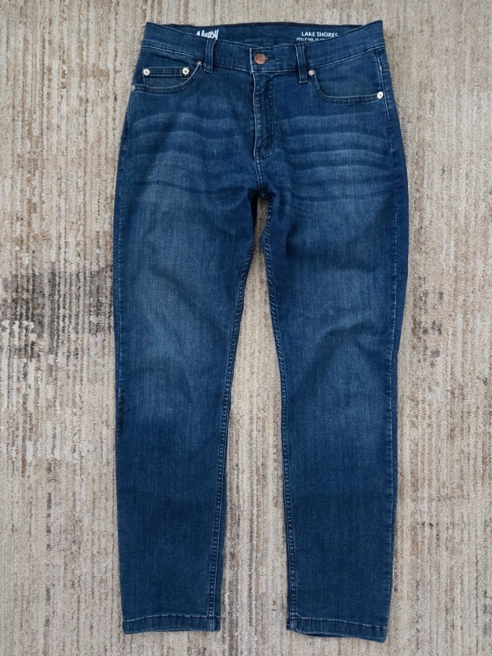 Mugsy Lake Shores Jeans Classic Jeans Mens Medium Blue Stretch Denim 32W 30L